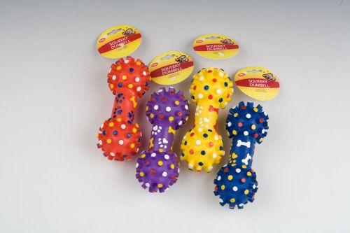 Dog Dumbbell - Squeaky Toy (Set Of 4 Assorted)
