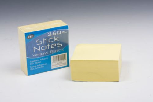 Stick Notes - Yellow Block (Set Of 4)