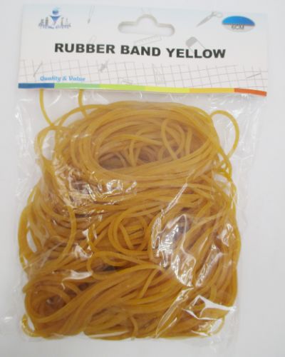 Rubber Band - Yellow 6cm (12 Packs)