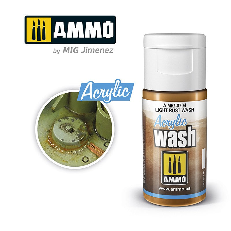 Ammo by MIG - Acrylic Washes - Light Rust Wash 15ml