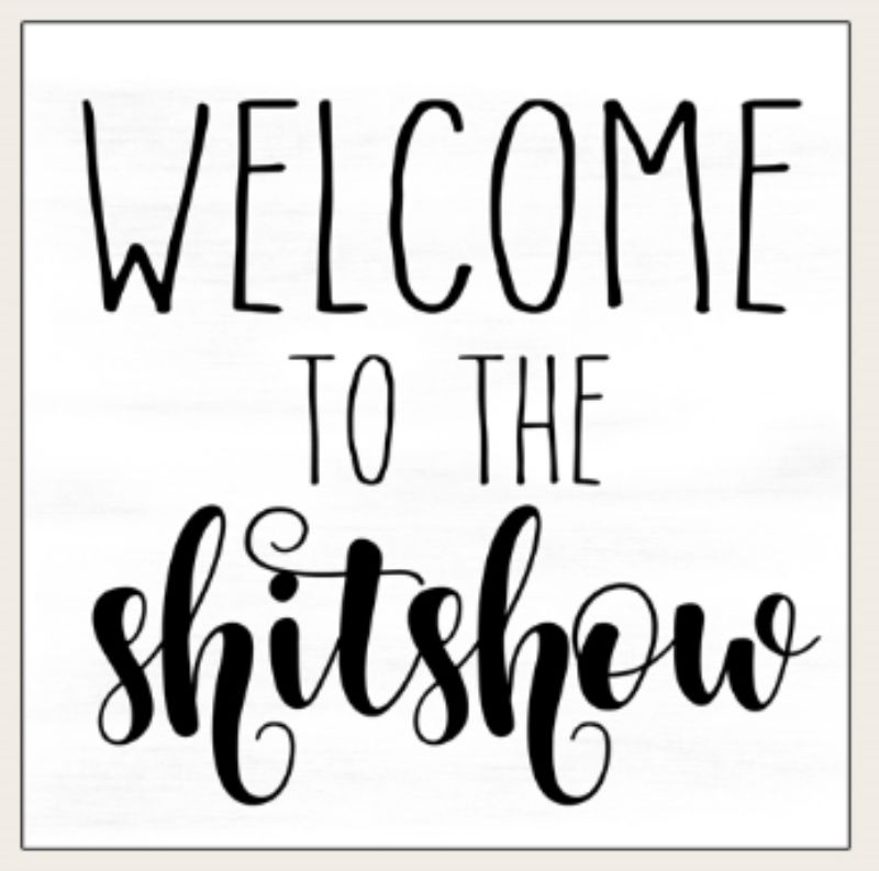 Wall Art on MDF - Shit Show (40 x 40cm)