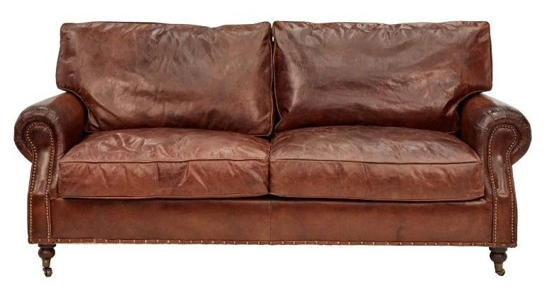 Sofa Leather - Kensington 3 Seater Vintage Cigar