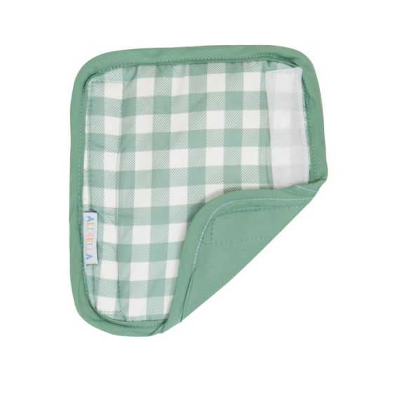 Harness Covers & Pram Pegs - Gingham Sage - All4Ella