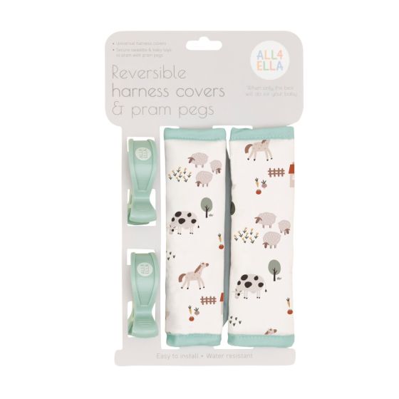 Harness Covers & Pram Pegs - Country Farm - All4Ella