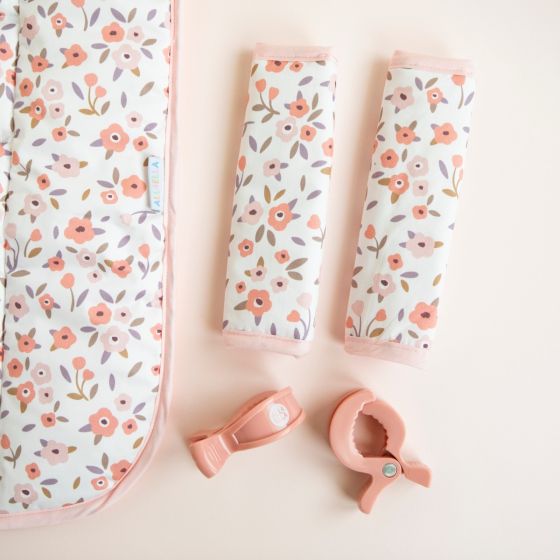 Harness Covers & Pram Pegs - Floral Bouquet - All4Ella