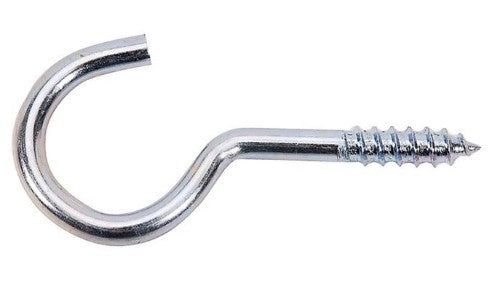 (Pkt-50) 70mm Z/P Screw M Hooks