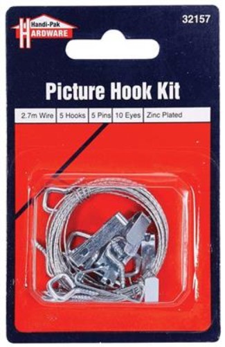 (Card-5) Handipak 32157 with Wire Picture Hook Kit