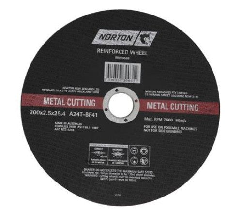 200 x 25.40mm Metal Cut-off Wheel