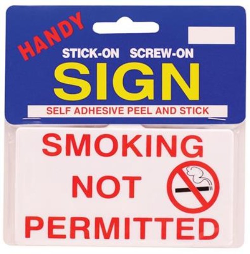 Handy Medium Smoking Not Permitted Sign