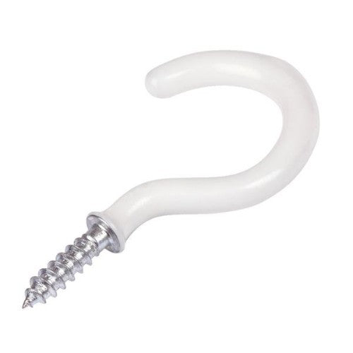 (Card-4) Handipak 32093 25mm White Cup Hooks