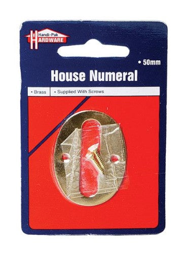 Handipak 37360 0 50mm Polished Brass House Number