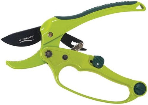 McGregors 200mm Curved Ratchet Anvil Secateurs