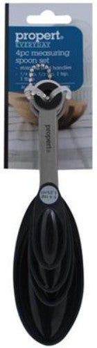 Propert 7052 4 pce Black or Red Measuring Spoon