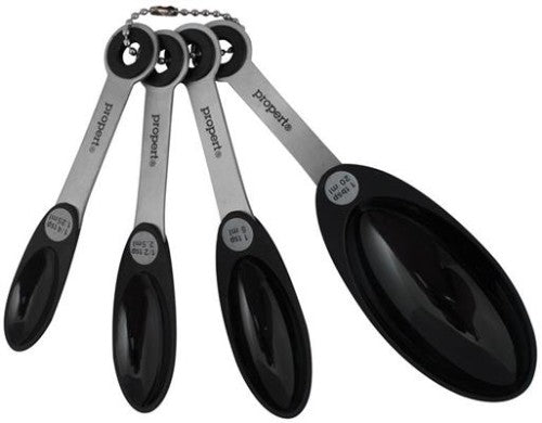 Propert 7052 4 pce Black or Red Measuring Spoon