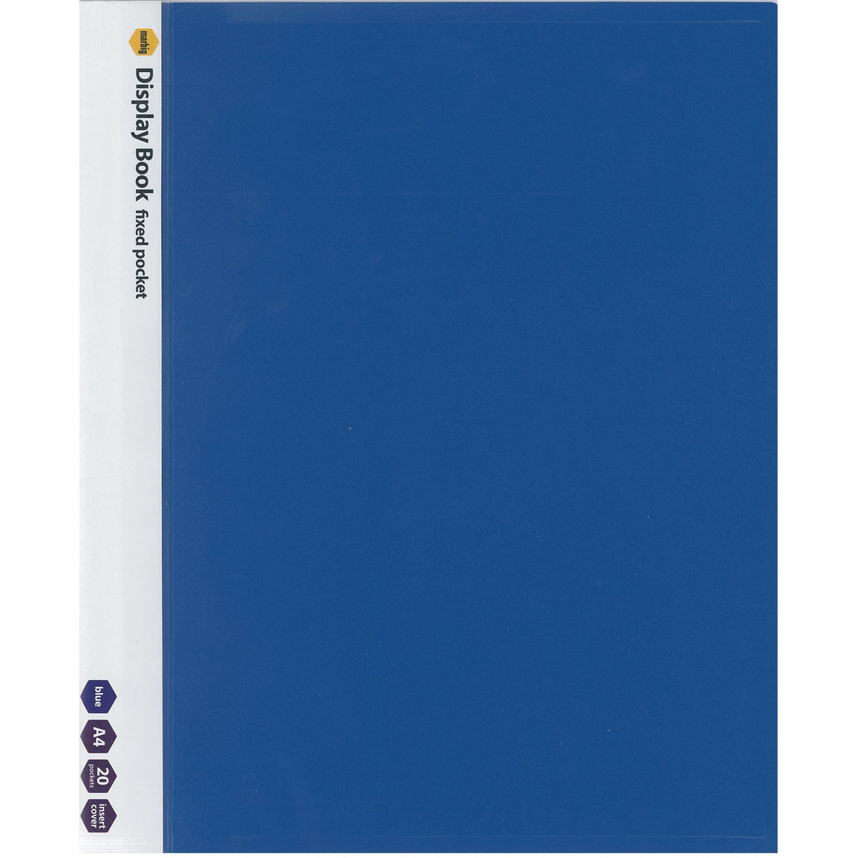 MARBIG NON-REFILLABLE DISPLAY BOOK 20 POCKET BLUE