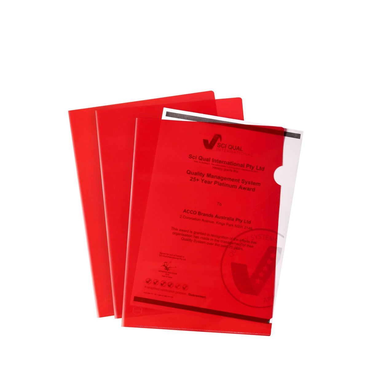 MARBIG LETTER FILE A4 ULTRA FILE RED PACK10