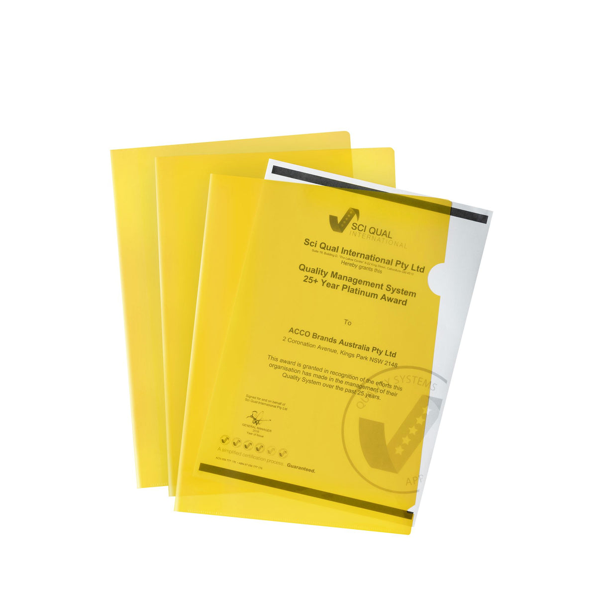 MARBIG LETTER FILE A4 ULTRA FILE YELLOW PACK10