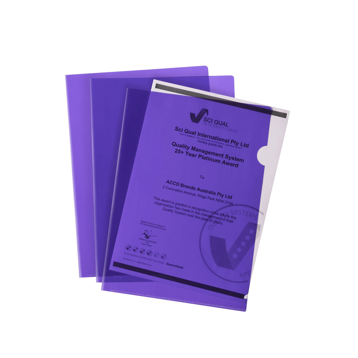 MARBIG LETTER FILE A4 ULTRA FILE PURPLE PACK10