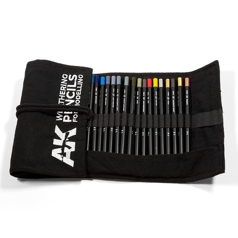 AK Interactive - Weathering Pencils Sets - Weathering Pencils Full Range Cloth