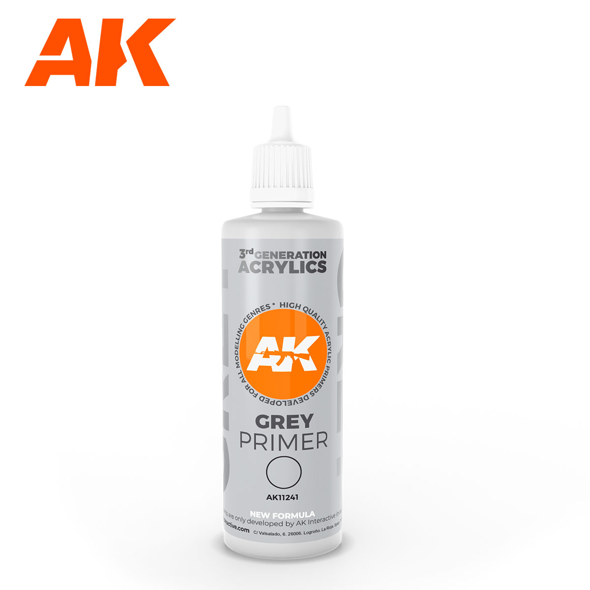 AK Interactive - 3 Gen Primers - Grey Primer 100 ml - Model Primer
