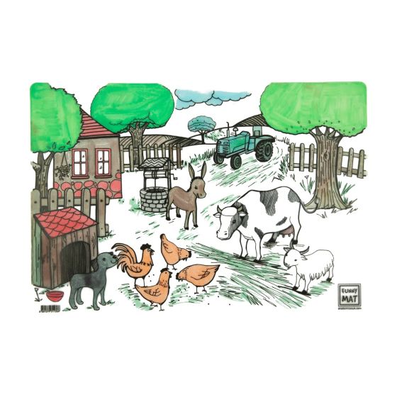 Funny Mat Large - Farm Life - Akademi