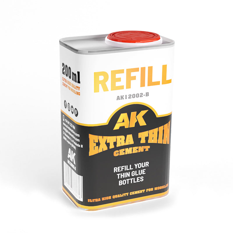AK Interactive - Basics - Refillextra Thin Cement 250ml