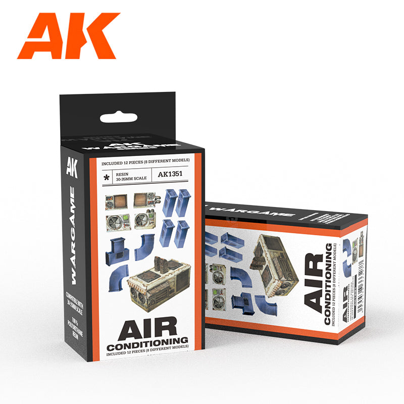 AK Interactive - Resins - Wargame Resin Scenery - Air Conditioning Set Wargame