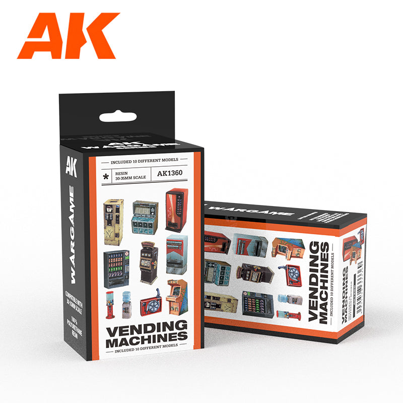 AK Interactive - Resins - Wargame Resin Scenery - Vending Machine Set Wargame