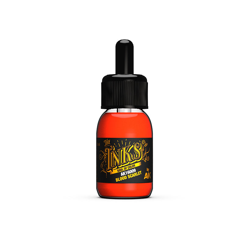 AK Interactive - The Inks - Blood Scarlet 30ml - Model Paint