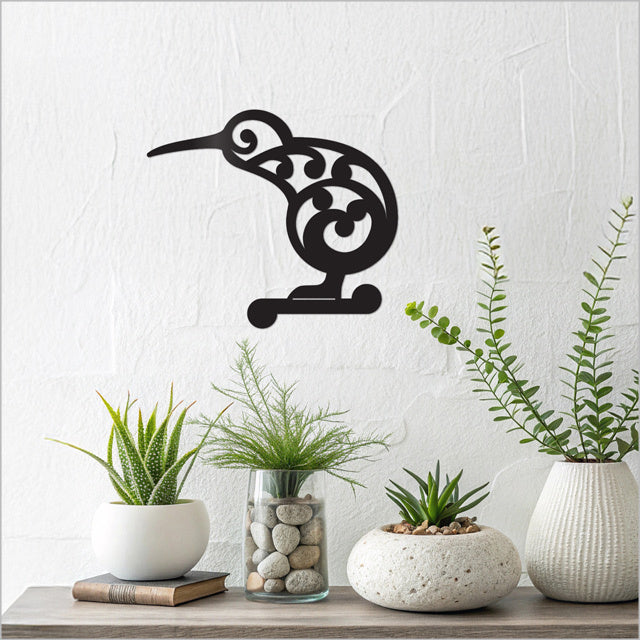 Wall Art - Koru Collection Kiwi Birds + Bees + Butterflies (Black ACM)