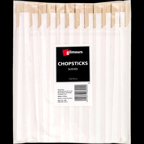 Gilmours Paper Wrapped Chopsticks 100pk