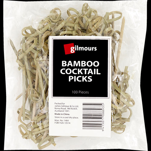 Gilmours Twist Cocktail Bamboo Picks 100pk