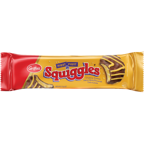Griffin's Squiggles Hokey Pokey Chocolate Biscuits 215g
