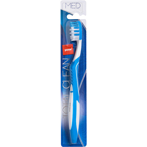 Pams Total Clean Medium Tongue Cleaner Toothbrush 1pk