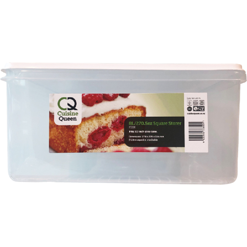 Cuisine Queen Square Cake Box 8 Litre 1ea