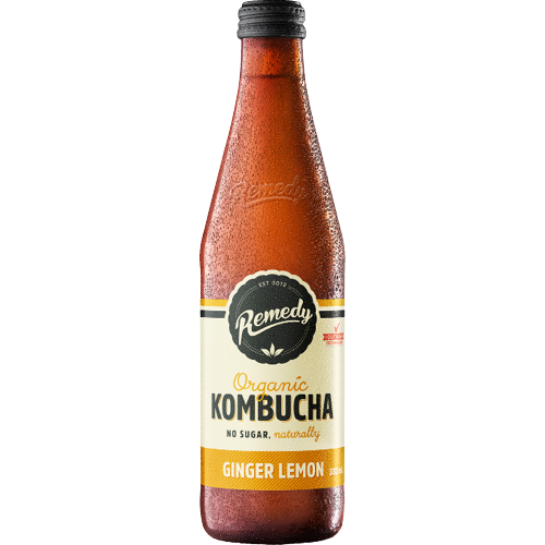 Remedy Ginger Lemon Organic Kombucha 12 x 330ml