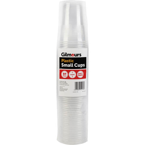 Gilmours Disposable Plastic Small Cups 275ml 50ea