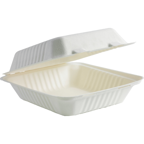 Biopak Biocane Natural Clamshell 20x22x9cm 100pk