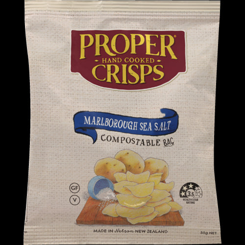 Proper Crisps Marlborough Sea Salt Crisps 18 x 35g