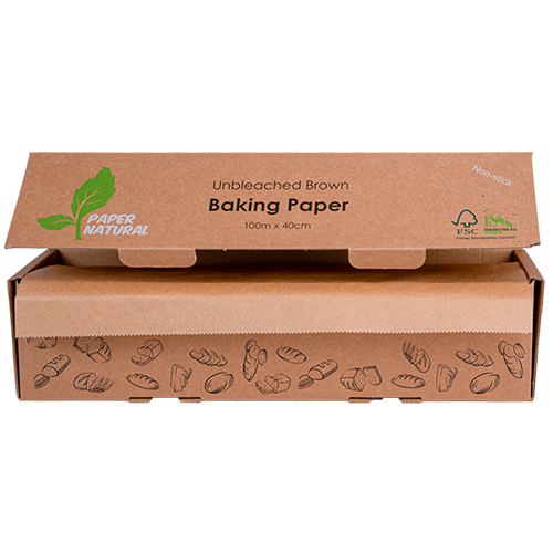 Paper Natural Unbleached Brown Baking Paper 100m x 40cm 1pk