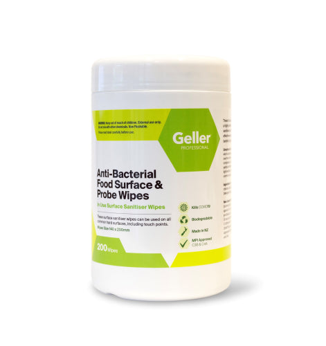 Geller Professional Anti Bac Surface And Probe Wipes C38/44 200pk