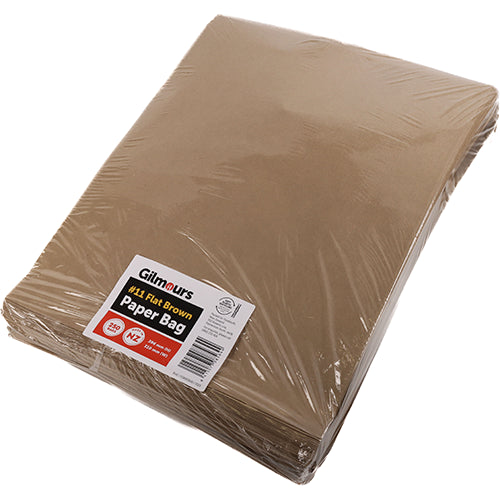 Gilmours Flat Brown Paper Bag 396x310mm #11 250pk