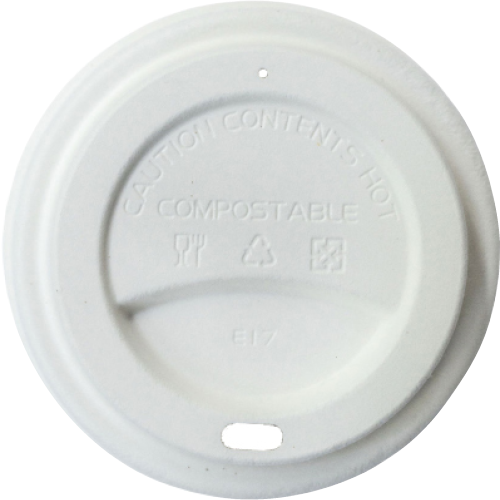 Huhtamaki Future Friendly Lid SugarCane For 90dia Home Comp Cups 50pk