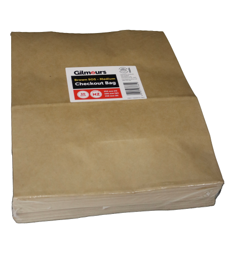 Gilmours Checkout Bag Medium 350x290x150mm 50pk