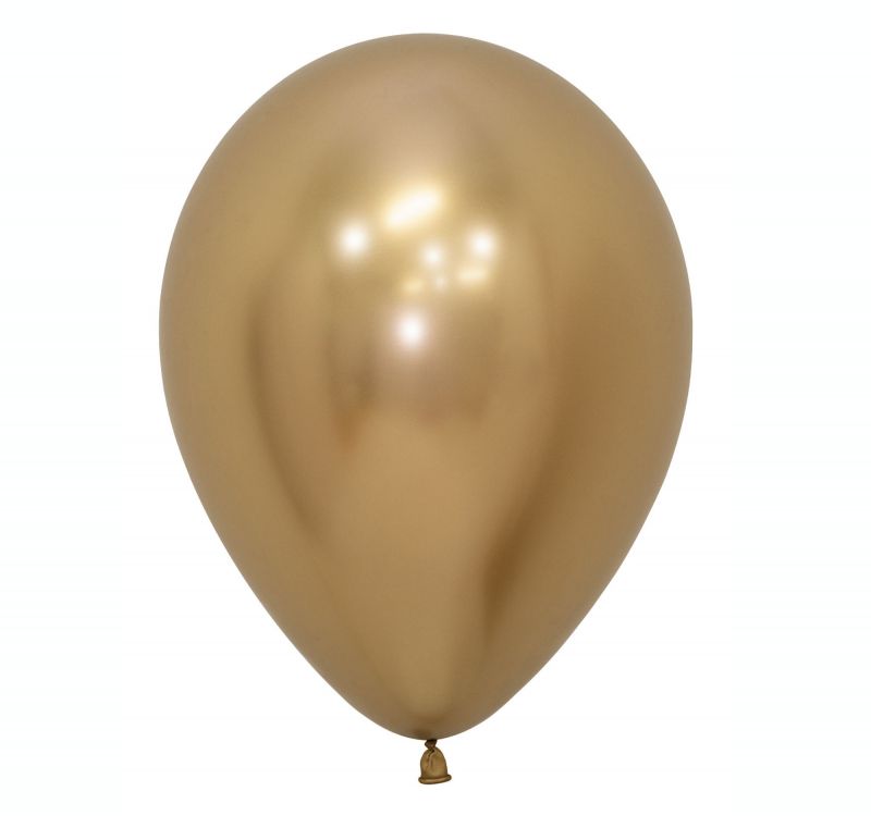 Balloon - Sempertex 30cm Metallic Reflex Gold Latex - Pack of (50)