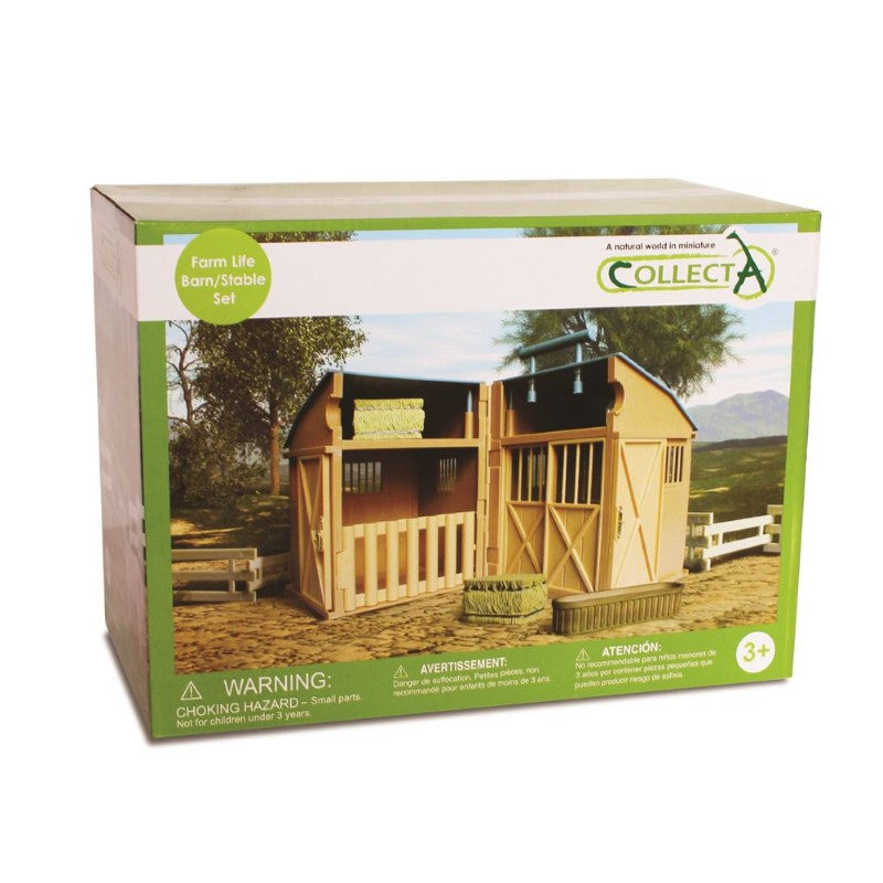 CollectA Stable & Play Set: A handcrafted fold-out stable with stalls, doors, and lofts for imaginative animal play.