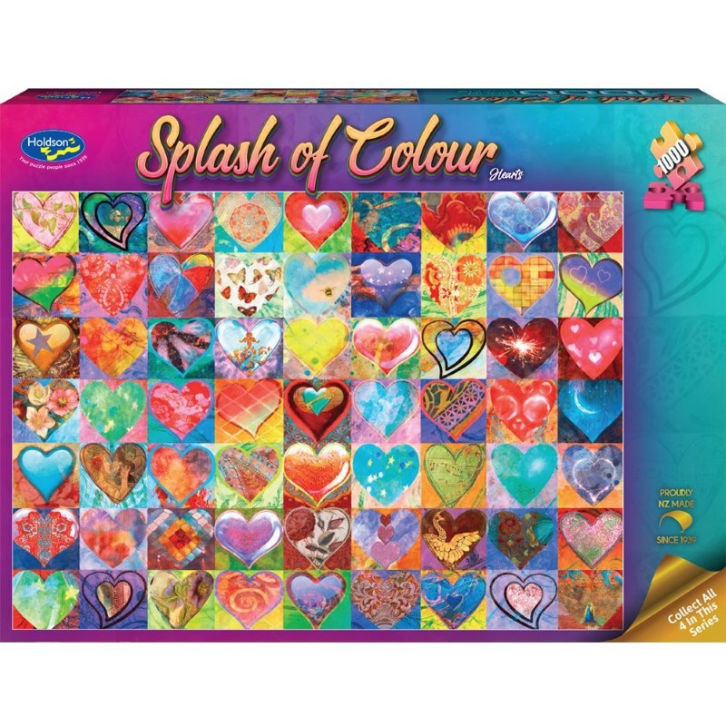 Puzzle - Splash of Colour, 1000pc (Hearts)