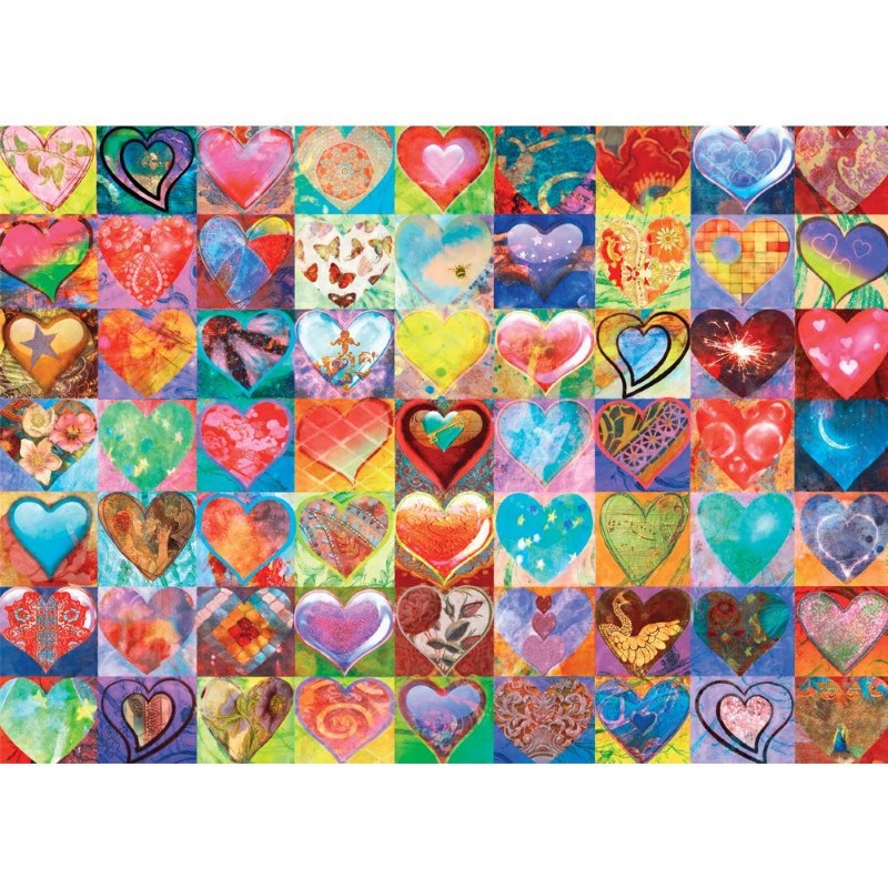 Puzzle - Splash of Colour, 1000pc (Hearts)