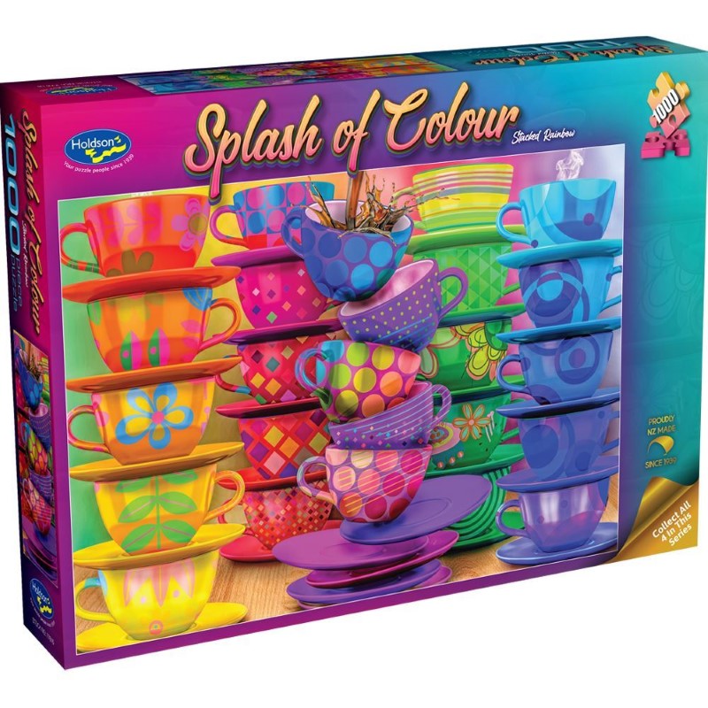 Puzzle - Splash of Colour, 1000pc (Stacked Rainbow)