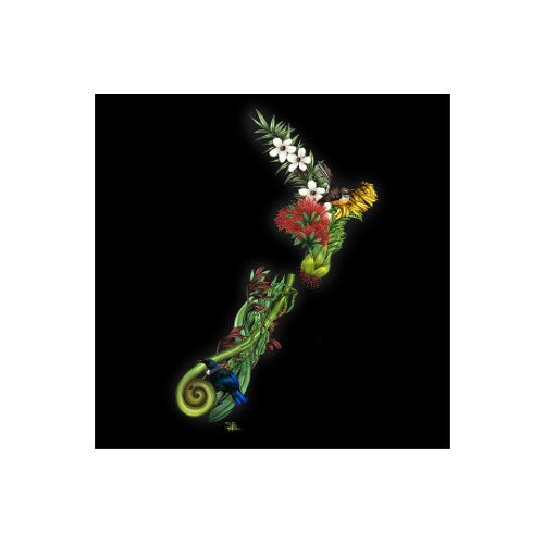 Touch-operated LED canvas featuring vibrant NZ fauna, perfect for home decor and ambient lighting.